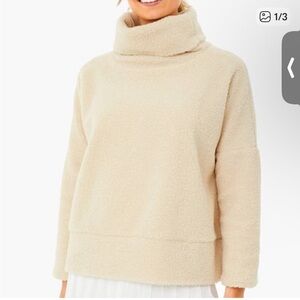 Tuckernuck Sherpa Pullover Fleece Beige Tan Size Medium